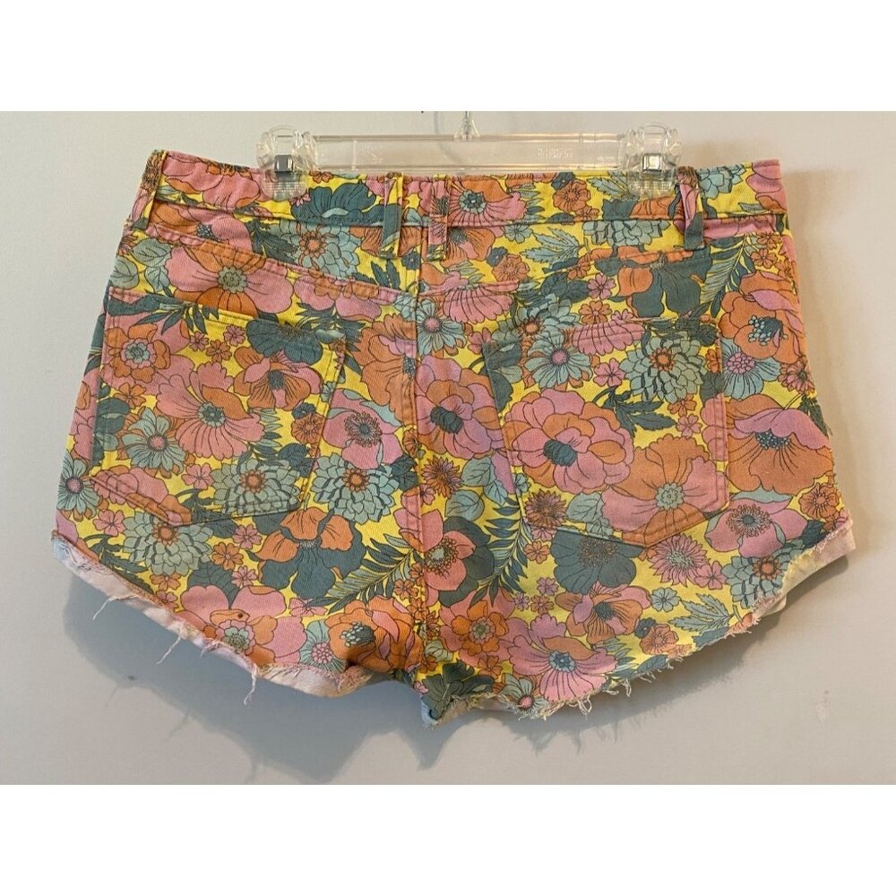 Wild Fable Womens Floral Print Denim Shorts Size 16 Cotton - Picture 2 of 13